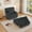 B-Dark Gray, variant on UIXE Oversized Chaise Lounge Chair Indoor with Cup Holder & Storage Ottoman, Solid Wood Frame Sofa Couch Chair for Living Room, Bedroom, Office, Chocolate