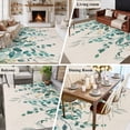 thumbnail image 6 of Area Rug 60×96in, Rustic Watercolor Leaves on Linen Floor Carpet Living Room Rug, Farm Botanical Leaf Non-Slip Welcome Mat Indoor Rugs for Bedroom Dining Room, 6 of 9