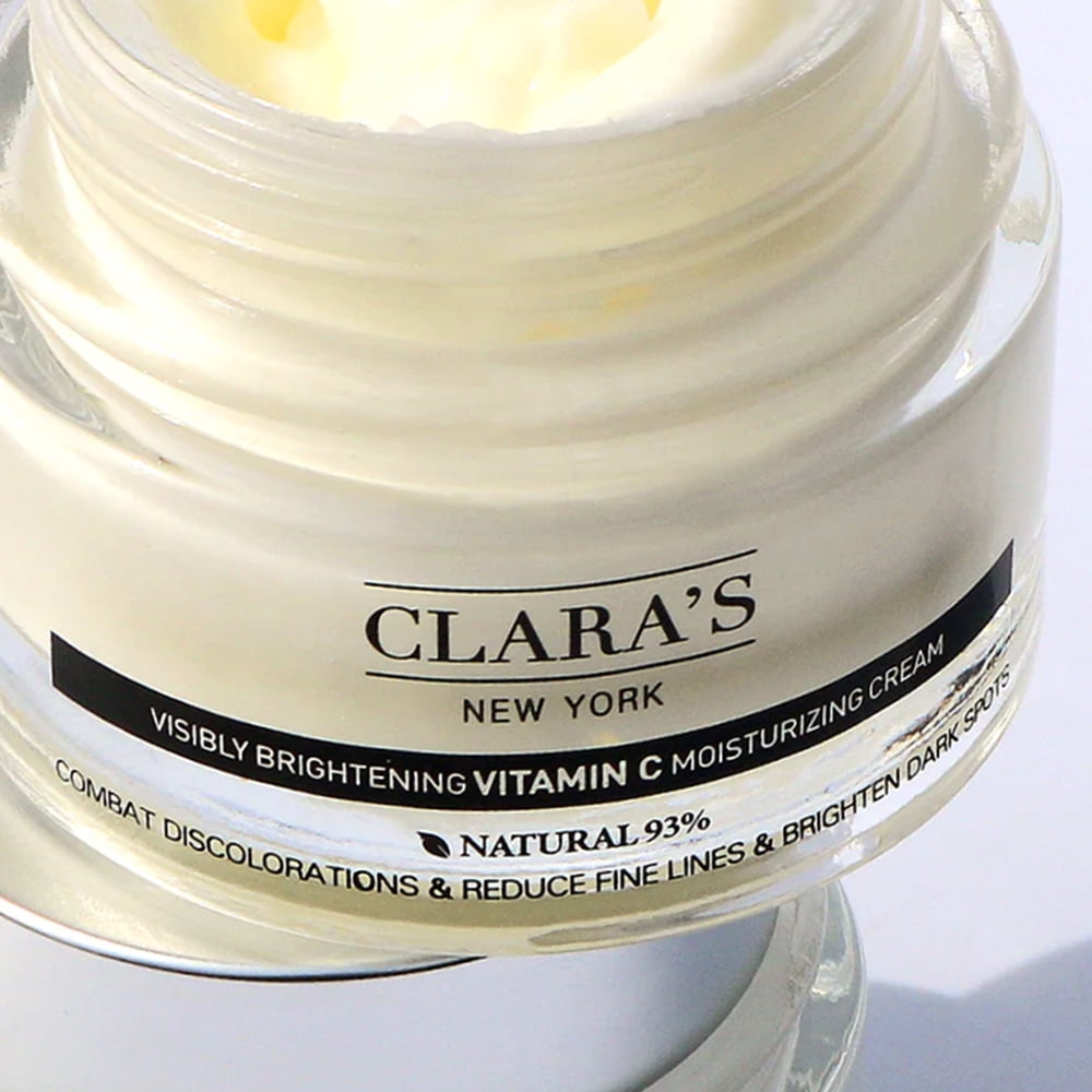 CLARA'S NEW YORK Vitamin C Moisturizing Cream 1.69 fl oz. (50ml), For Brightening and Healthy Glowing Skin