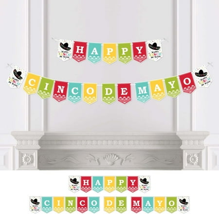 Big Dot of Happiness Cinco de Mayo - Fiesta Party Bunting Banner - Serape Sombrero Party Decorations - Happy Cinco De Mayo