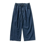 Men's Jeans Male Vintage Baggy Jeans Retro Washed Workwear Jeans Casual Loose Pants Casual Pants Jeans Homme Slim Navy M