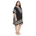 thumbnail image 3 of Gypsie Blu Women Tunics Dress Short 3/4 Sleeves Caftans for Ladies Casual Dresses, 3 of 7