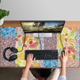 thumbnail image 4 of Long Mouse Pads for Desk,Pioneer Flower Floral Print Pattern Desk Mats on Top Of Desks, Desk Mouse Pad Extra Large with 3mm Non-Slip Base and Stitched Edge for Gaming,Office,Work,Home 47.3"x23.6", 4 of 6