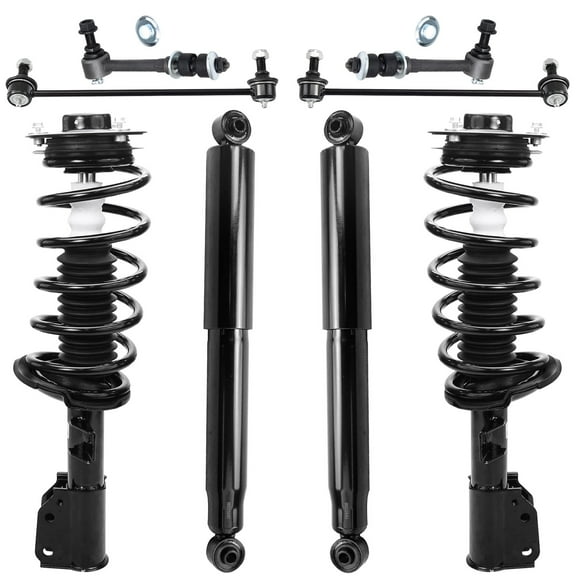 Detroit Axle - 8pc Struts Shocks kit for 2010-2017 Chevy Equinox GMC Terrain [Excluding 19" Wheels] Complete 2 Struts w/ Coil Spring 2 Rear Shock Absorbers 4 Front Rear Sway Bars Replacement Struts