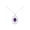 Amethyst, variant on RYLOS Necklace Sterling Silver Halo Designer Style Necklace Gemstone & Diamonds Pendant 18" Chain 12X10MM Turquoise December Birthstone Womens Jewelry Silver Necklace