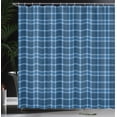 thumbnail image 3 of Ambesonne Buffalo Plaid Shower Curtain, Classic Scottish Blue, 69"Wx70"L, Dark Sky Blue White, 3 of 4