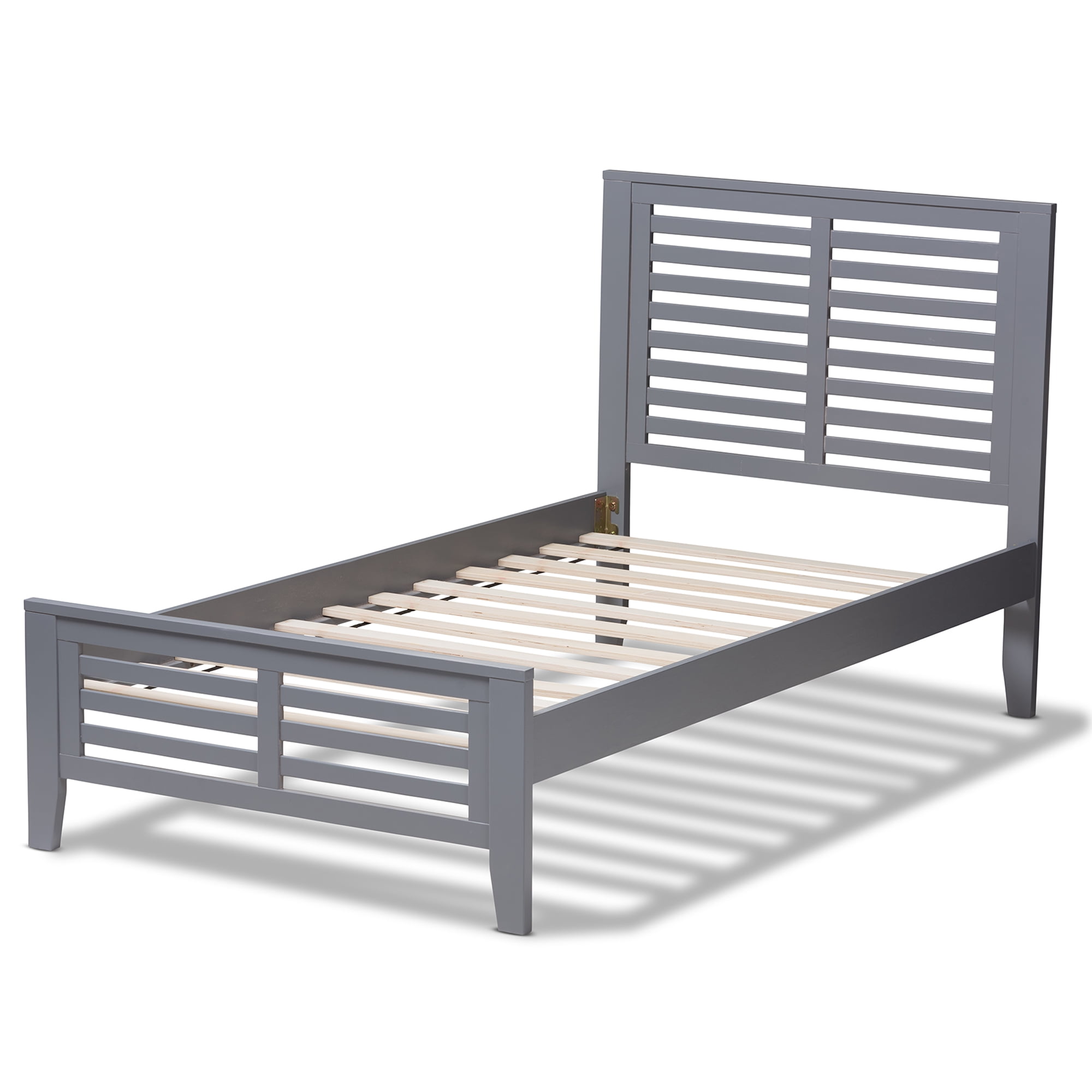 Baxton Studio Sedona Modern Classic Mission Style Wood Platform Bed, Twin, Multiple Finishes