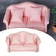 thumbnail image 4 of en miniatura 1:12, sa de estar, sofá rosa, modelo de muebles, asiento de amor +, 4 of 8