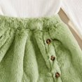thumbnail image 5 of Enyan Toddler Girls Outfits Long Sleeve Solod Color Top+Skirt Set 2pcs Little Girl Fall Winter Clothes Skirt Set,2-3 Years, 5 of 7