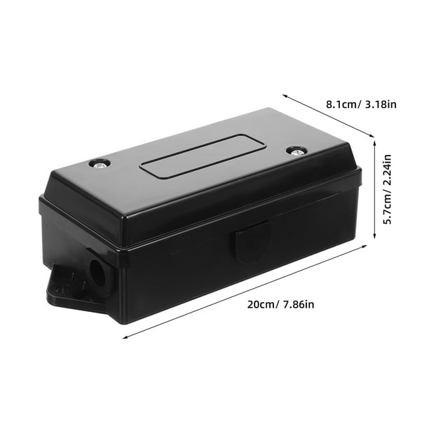 LITINKIMI 1Set Trailer Junction Box Plastic Black for Vehicle