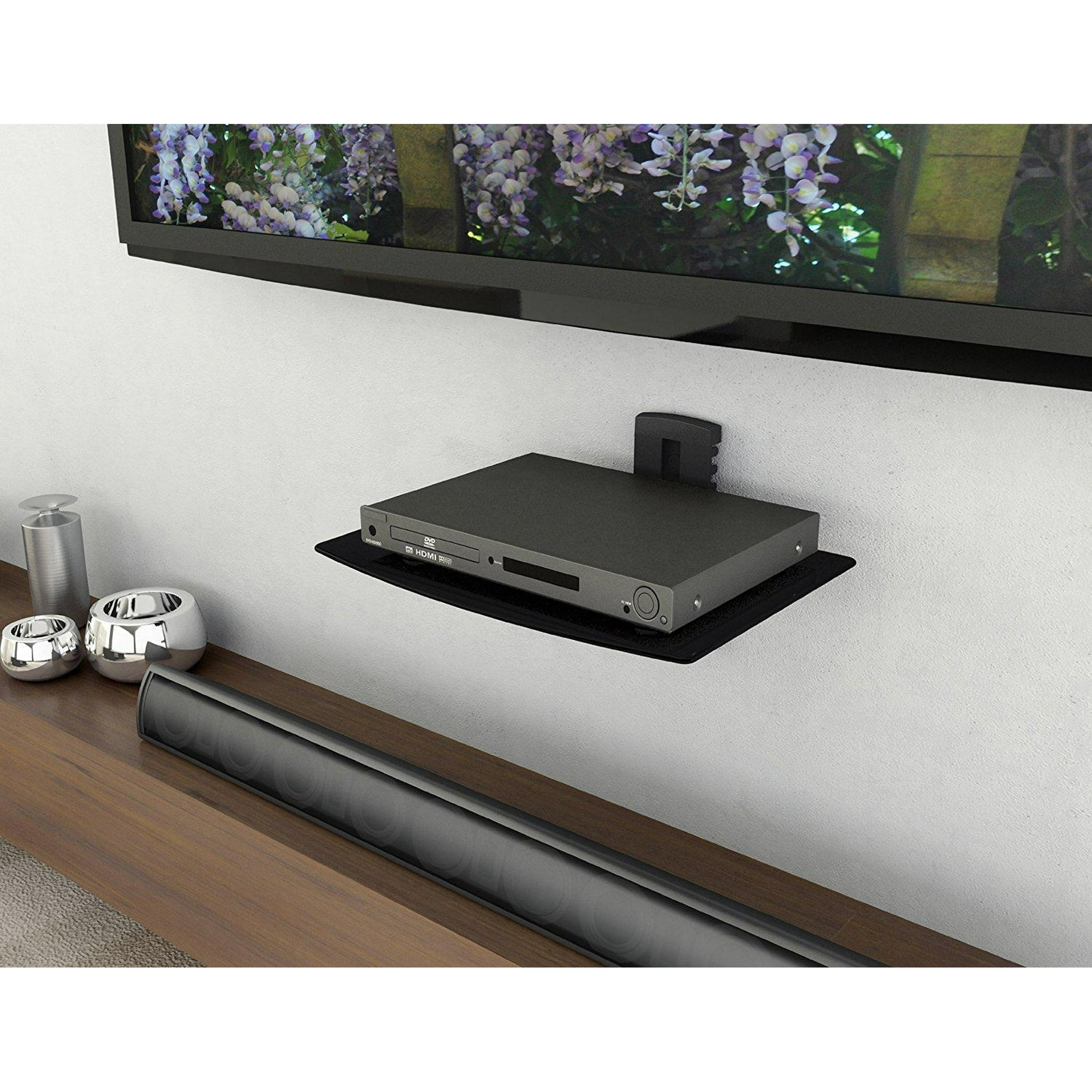 その他 Adjustable Shelf for DVD Player Cable Box/Receiver and Gaming Consoles with HDMI Cable UL Certified by Com 2zzhgl6 TV Wall Mount Floating Shelf for DV AV Receiver Component
