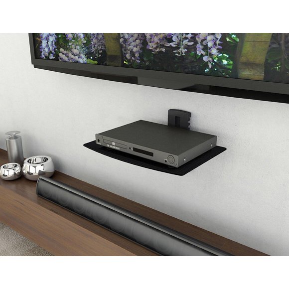 Tablette Flottante Murale pour Téléviseur pour Récepteur DV AV, Boîtier de Câbles, Lecteur DVD, Projecteur jusqu'à 17,6 Lb