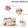 thumbnail image 6 of Women Elegance Floral Evening Clutch Purse Bags Flowers Beads Wedding Tote Bags Bride Shoulder Handbags, 6 of 7