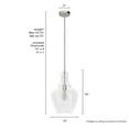 thumbnail image 6 of Hunter - Maple Park 1-light Brushed Nickel, Medium Size Pendant Light, Dimmable, Casual Style, Bell Shaped, for Bedrooms, Dining, Living Rooms - 19567, 6 of 7