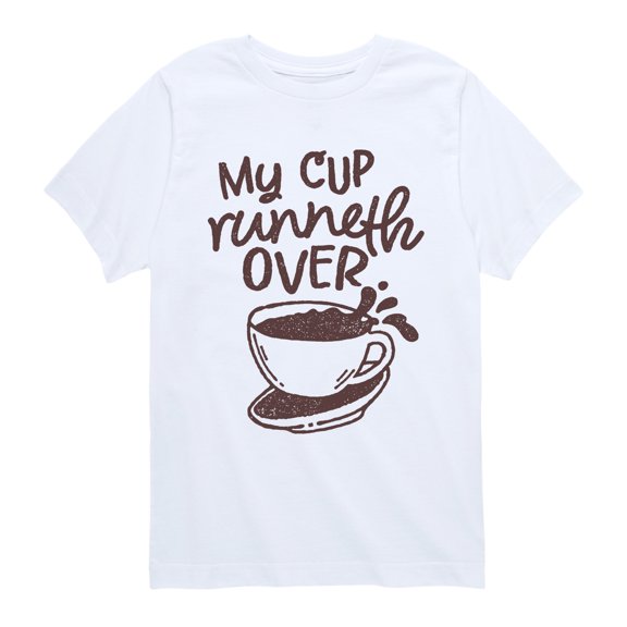 Instant Message - My Cup Runneth Over Short Sleeve Graphic T-Shirt