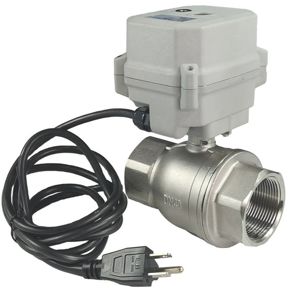 DN50 Normally Closed 110VAC-230VAC Motorized Ball Valve,2" Stainless Steels Electric Ball Valve ,With U.S. Plug