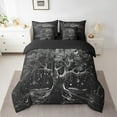 thumbnail image 2 of Tree Of Life Bed in a Bag 7 Pcs Queen Boho Exotic Bedding, Black White Sun And Moon Bedding Set with Comforter Bohemian Gothic Style Bed Set Teens Happy Halloween Themed Sheet Set, 2 of 5