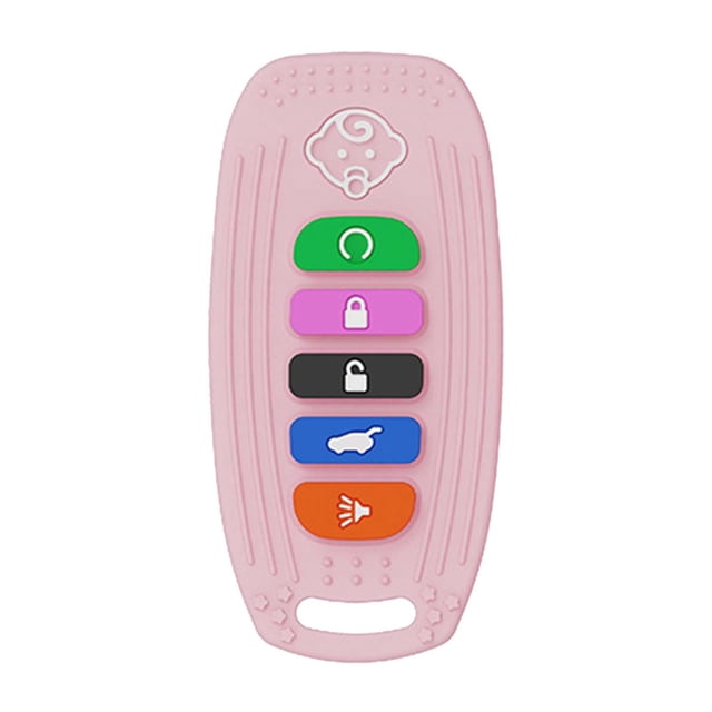 Teething Chew Toys,remote control silicone toddlers teething toys,baby teething Early Educational,newborn teething chew toys montessori Sensory Toy,infants montessori sensory Pink Sunnimix Juguetes para masticar la dentición