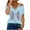Light Blue womens blouses and tops dressy, variant on Wycnly Womens Blouses and Tops Dressy Beach Going out Plus Size Lightweight Comfy Cold Shoulder Tunic Shirts Summer Striped Print V-Neck Short Sleeve Cute Tees Tops Light Blue l