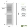 thumbnail image 2 of Ekena Millwork 12"W x 73"H True Fit PVC Two Equal Louver Shutters, Moss Green (Per Pair - Hardware Not Included), 2 of 11