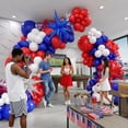 thumbnail image 6 of Patriotic Balloon Kit for July 4th Party – 120 Red White Blue Stars, 6 of 8