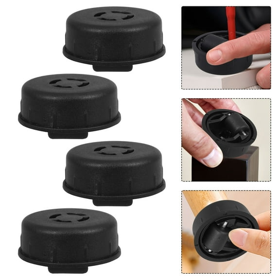 WHAMVOX MLINS 4pcs Silent Swivel Caster Wheels Low Profile Suitcase Luggage Replacement Embedded Caster Wheels