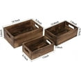 thumbnail image 3 of Sintosin Rustic Wooden Crate Set of 3, Distressed Wood Crate Box for Display, Farmhouse Wooden Basket with Side Handles, Decorative Wood Storage Bins, Storage Containers for Living Room, 3 of 8