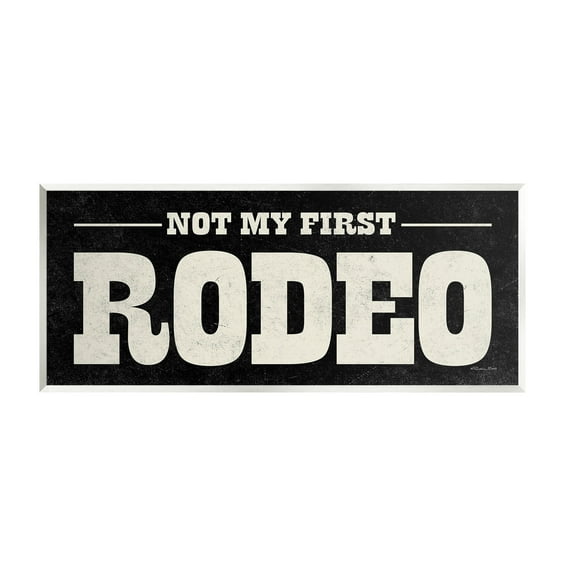 Stupell Industries Vintage Funny Rodeo Typography Painting Unframed Art Print Wall Art, 17 x 7