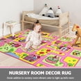 thumbnail image 6 of ORGOWEL kids Educational Rug for Playroom Area Rug Large Size Kids Play Rug Soft Non-Slip Washable Kid Car Road Carpet for Bedroom Playroom Nursery,Pink,3.3x5.2ft, 6 of 6