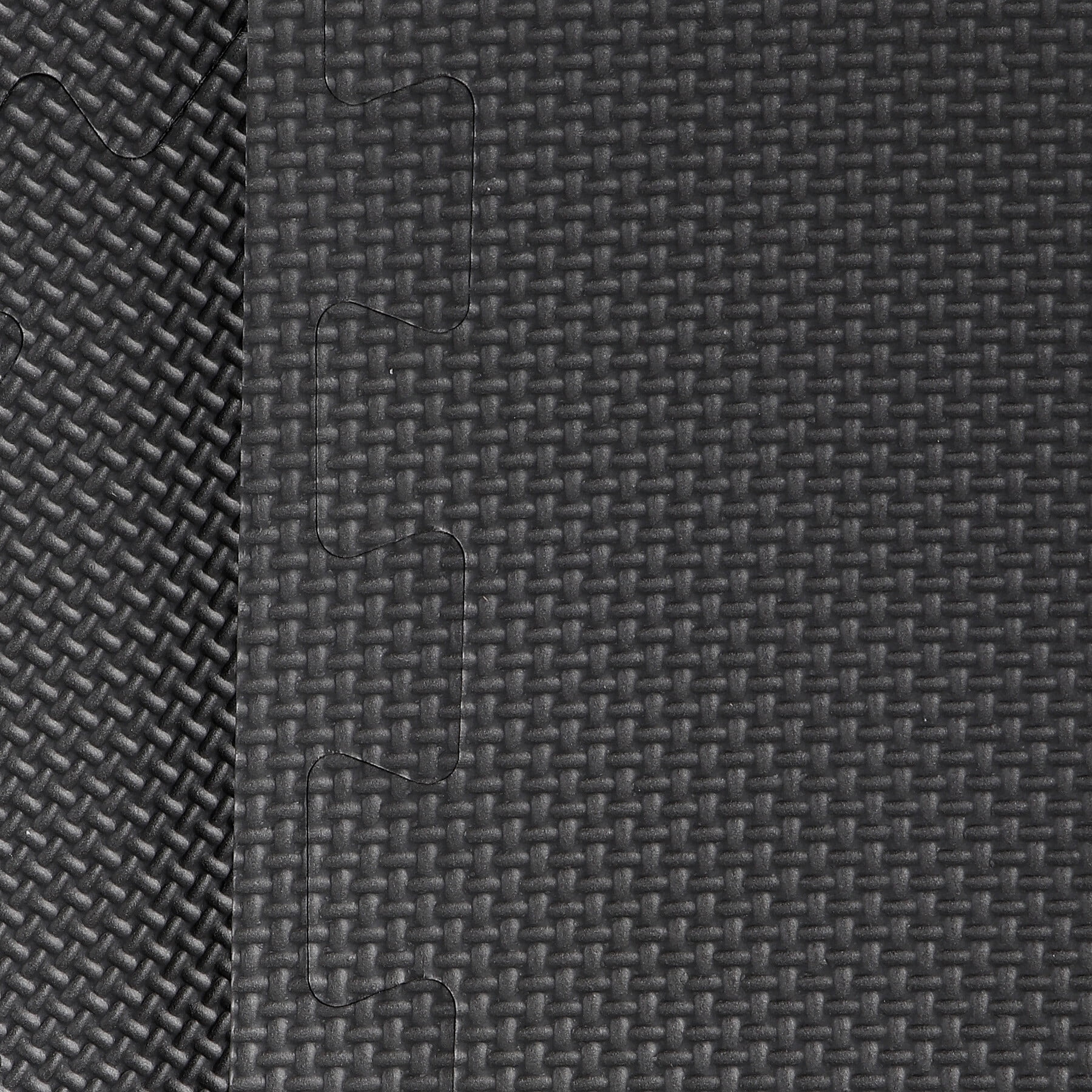 ZenSports 24 Tiles Puzzle Exercise Floor Mat, 1/2-inch Interlocking Foam Gym Mat 96 Sqft Black