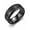 Black-8MM, variant on Men's Two Grooves Sandblasted Titanium Steel Wedding Band, Comfort Fit Dual Glitter Inlay Ring, Hypoallergenic Daily Wear Engagement Promise Ring for Men Women