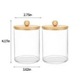 thumbnail image 3 of Aursykel Clear Plastic Cosmetic Organizer With Lid for Cotton Balls Cotton Swabs Bathroom Storage Box Q tip Holder Makeup Dispenser Containers for Vanity and Desk 2 Pack, 3 of 8
