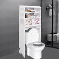 thumbnail image 3 of Miumaeov 4 Tier Over The Toilet Storage Cabinet,Bathroom Cabinet Washing Machin Cabinet forTissues,Cosmetics,Lotions,Shampoos, 3 of 5