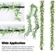 thumbnail image 5 of Monstrate 2 piezas de plantas artificiales de eucalipto colgantes de hojas de vid falsas de oficina simulada realista Faux Garland telón de fondo Decoración Monstrate HA084556-00, 5 of 6