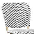 thumbnail image 6 of Stella Aluminum and PE Wicker Chevron Pattern Patio Bar Chairs, Set of 2, Black, 6 of 9