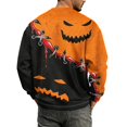 thumbnail image 7 of Fabrcox S-5XL Halloween Shirts Men Spooky Pumpkin Face Patchwork Sweatshirt Men Crewneck Funny Fall Waffle Knit Big and Tall Pullover XXXL, 7 of 7