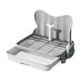 thumbnail image 2 of Dog Potty Tray With Spatter Baffle Urine Post Indoor Puppy Toilet With Removable Reseau Disclosure Proof Base Plain Clean Pet Litter Box For Small Medium Dogs, 2 of 6