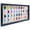 Black with White Backing, variant on 12x22 Black Wood Shadow Box Display Case Frame for Block Figures | Holds up to 56 Figurines -