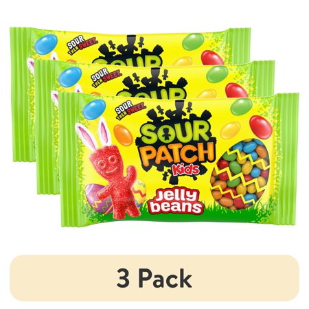 (3 pack) SOUR PATCH KIDS Jelly Beans, Easter Candy, 10 oz