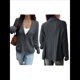 thumbnail image 3 of Cárdigan de Punto Grueso de Gran Tamaño para Mujer, Suéter de Larga con Abertura Frontal, Ropa de Abrigo para Otoño e Invierno Gris Oscuro XL, 3 of 7