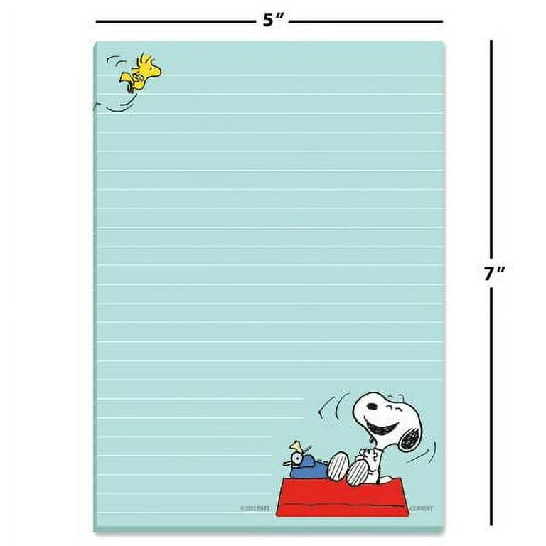 Snoopy‚Ñ¢ Typewriter Notepad, 60-Lined Peanuts Sheets, 5‚Äù x 7‚Äù