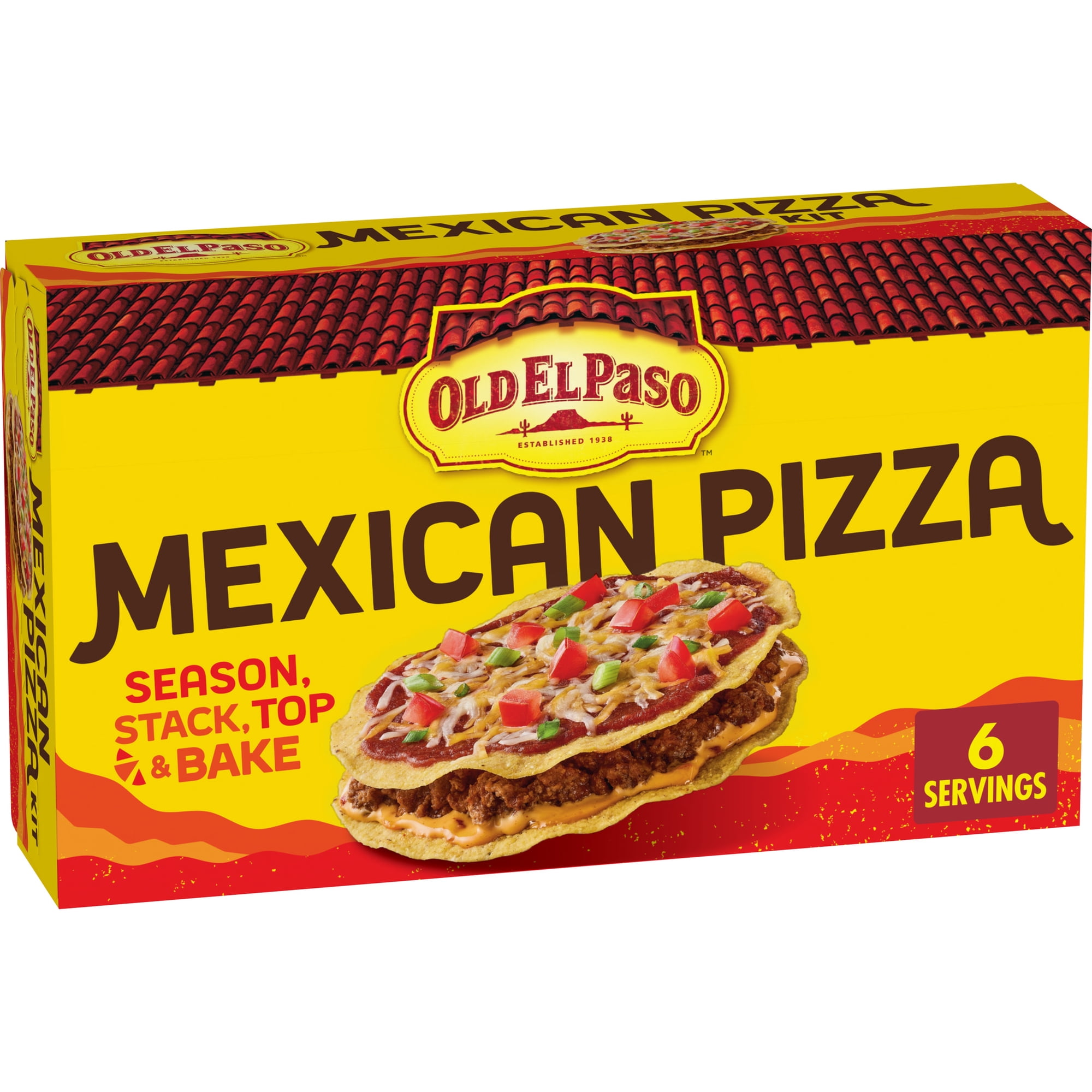 Old El Paso Mexican Pizza Kit with Queso Sauce, Easy Meal Prep, 12 Ct, 10.66 oz