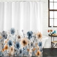 thumbnail image 3 of Poppies Floral Waterproof Fabric Shower Curtain,Spring Botanical Flowers Summer Waterproof Fabric Shower Curtain for Bathroom Curtains Bathtubs Hotel Shower Curtains with 12 Hooks Extra Long 72x96, 3 of 8