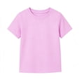 thumbnail image 6 of HILEELANG Little/Big Girls 4-13Y Pink/Purple/Navy Pocket 100% Cotton T-Shirt 3-Pack, Size 10-11Y, 6 of 7