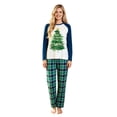 thumbnail image 3 of Stralyhd Family Christmas Pajamas Matching Sets Funny Xmas Tree Print Long Sleeve T-Shirt with Plaid Pants Matching Outfits for Holiday, 3 of 7