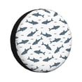 thumbnail image 1 of Bingfone Mignon Requin pour Housse de Pneu de Rechange Protecteurs de Roues Universels Résistants aux Intempéries pour Véhicule Récréatif Remorque de Voyage SUV Camion-16 Pouces, 1 of 6