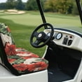 thumbnail image 4 of POLERO Breathable Universal Seat Covers for Ezgo Club Car Seats Golf Cart Red Tropical Hibiscus Flower Print Golf Front and Back Seat Cushion Cover Fit Like a Glove, 4 of 8