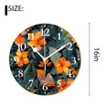 thumbnail image 2 of 16 Inch Wall Clock Battery Operated Silent Clock Decorative for Office, Kitchen, Outdoor, Living Room，Exotic Plants Flowers Leaves Amazing, 2 of 4