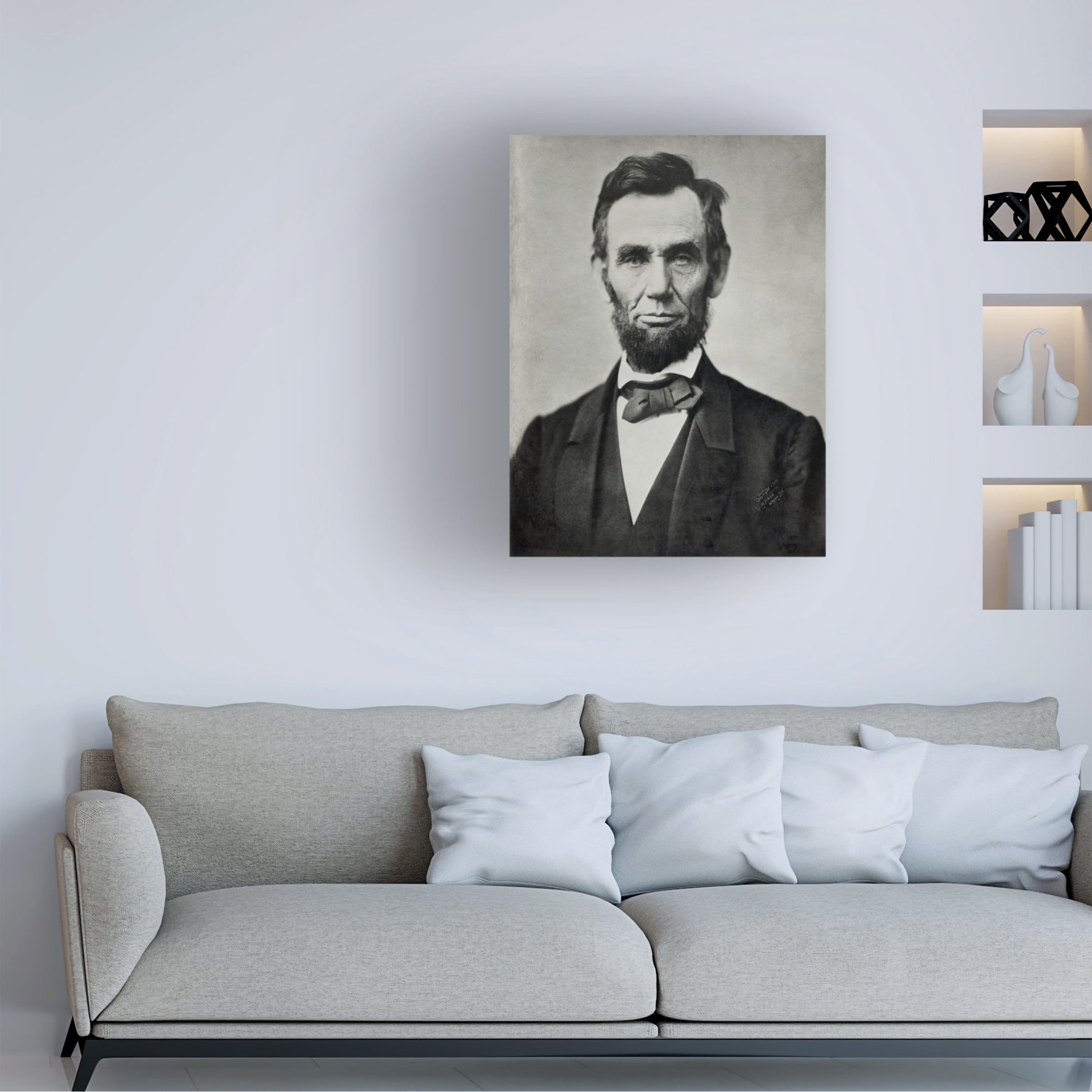 Print Collection 'Abraham Lincoln Head and Shoulders' Canvas Art