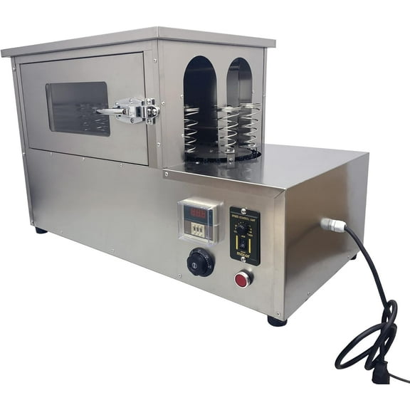 EQCOTWEA Commercial Rotational Pizza Oven Toaster with 12pcs Pizza Cone Bases for Margherita Pie Pizza Stainless Steel